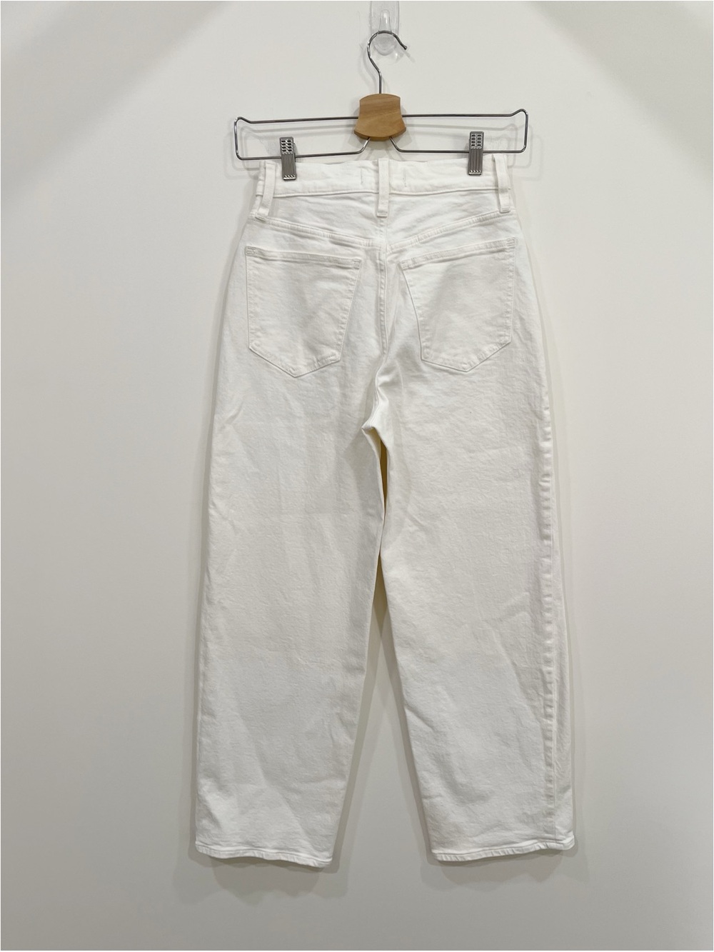 Madewell The Perfect Vintage Wide Leg Crop Jeans White High Rise Size 25 - Picture 6 of 12